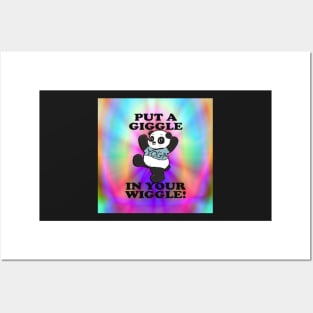 Panda Yoga Funny, PUT A GIGGLE IN YOUR WIGGLE, Gift Pose Exercise, Workout Posters and Art